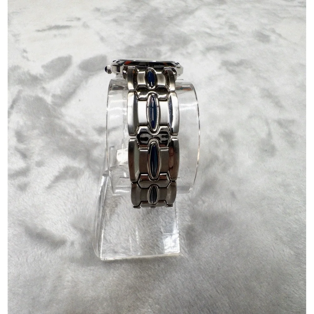 Vintage Bulova Millennia Ceramic 25mm Womens Silver Watch New Battery